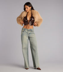 Dazzle Mode Halter Crop Top