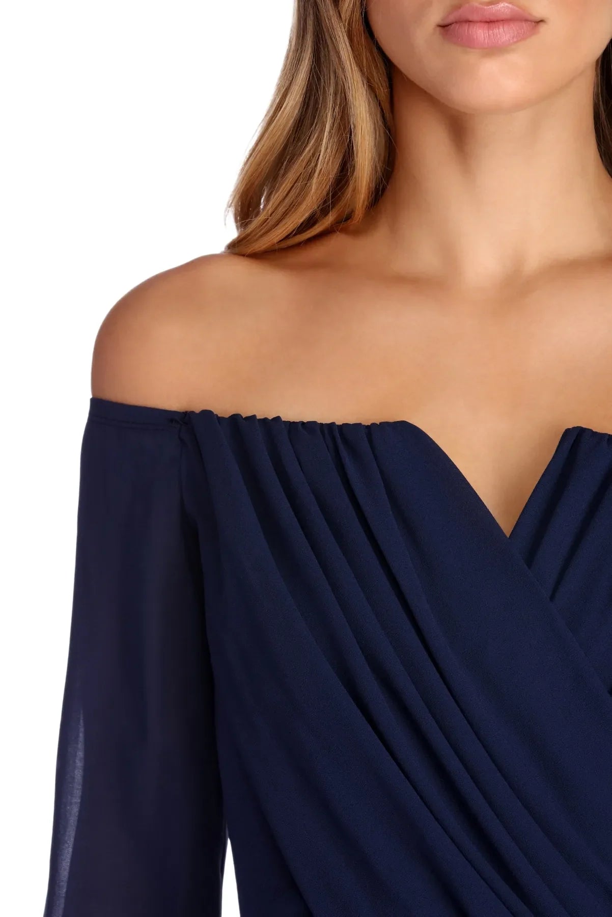 Sophisticated In Chiffon Strapless Top