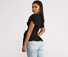 Get That Classic Vibe Peplum Top