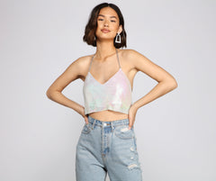 All The Glitz Chainmail Halter Top