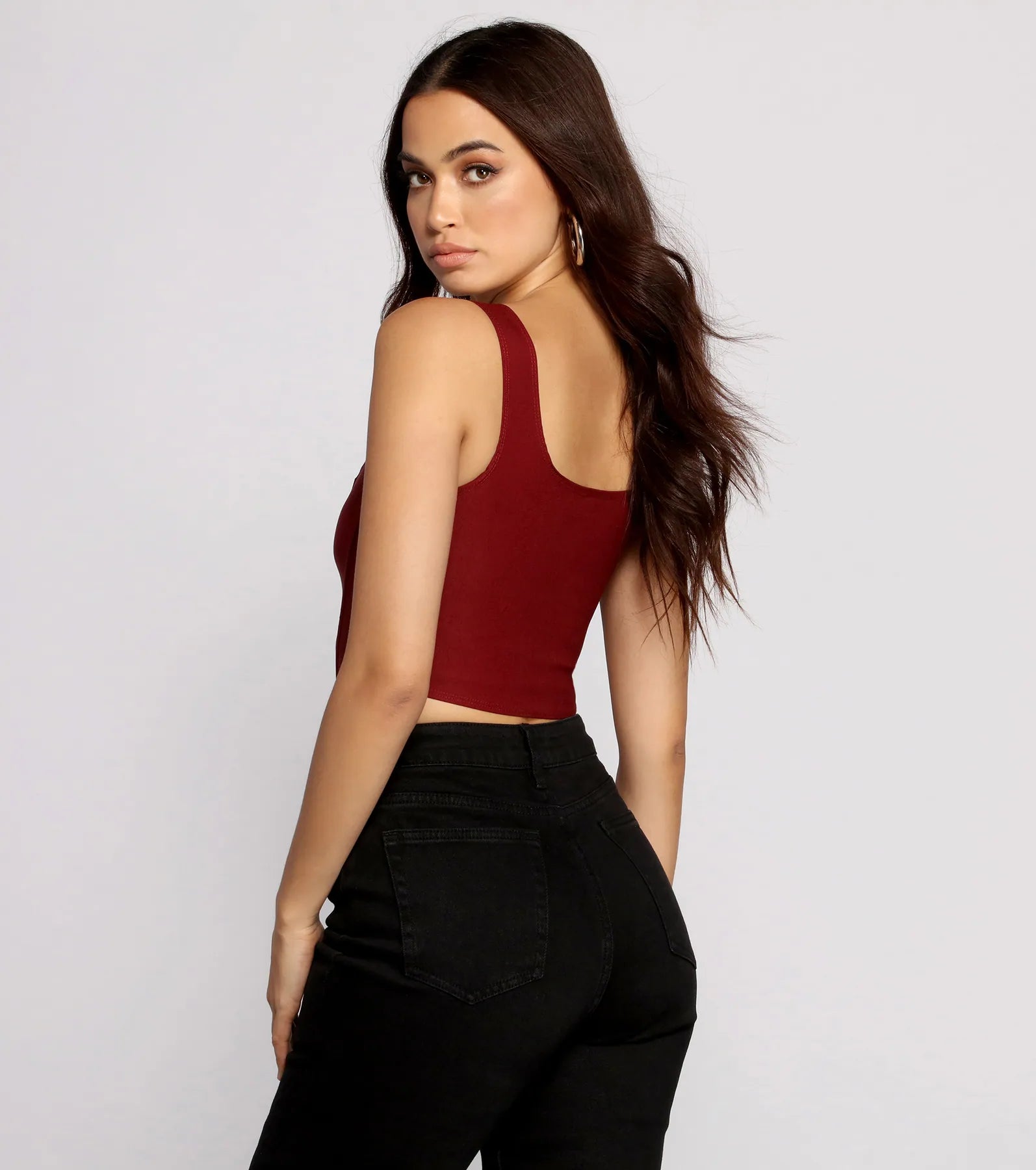 Hook and Eye Corset Crop Top