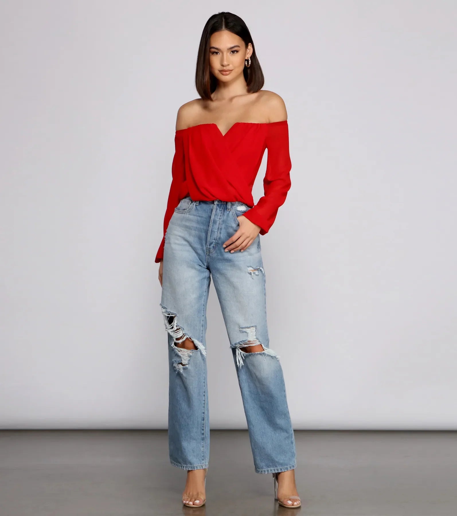 Sophisticated In Chiffon Strapless Top