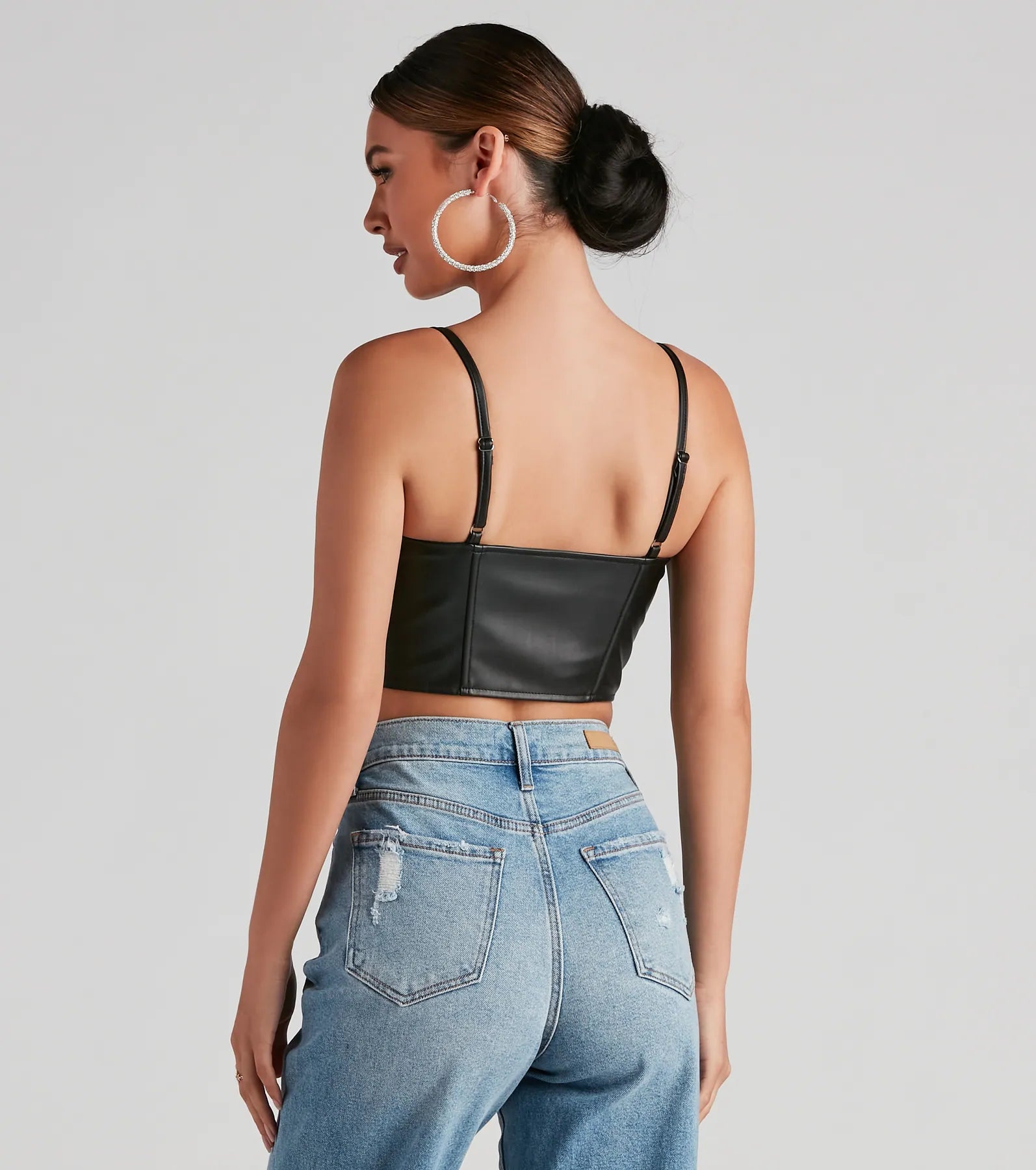 Bold Moment Faux Leather Corset Top