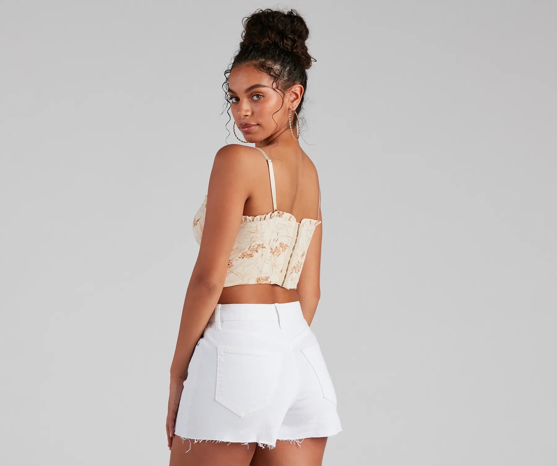 Flirty Days Floral Ruffle Corset