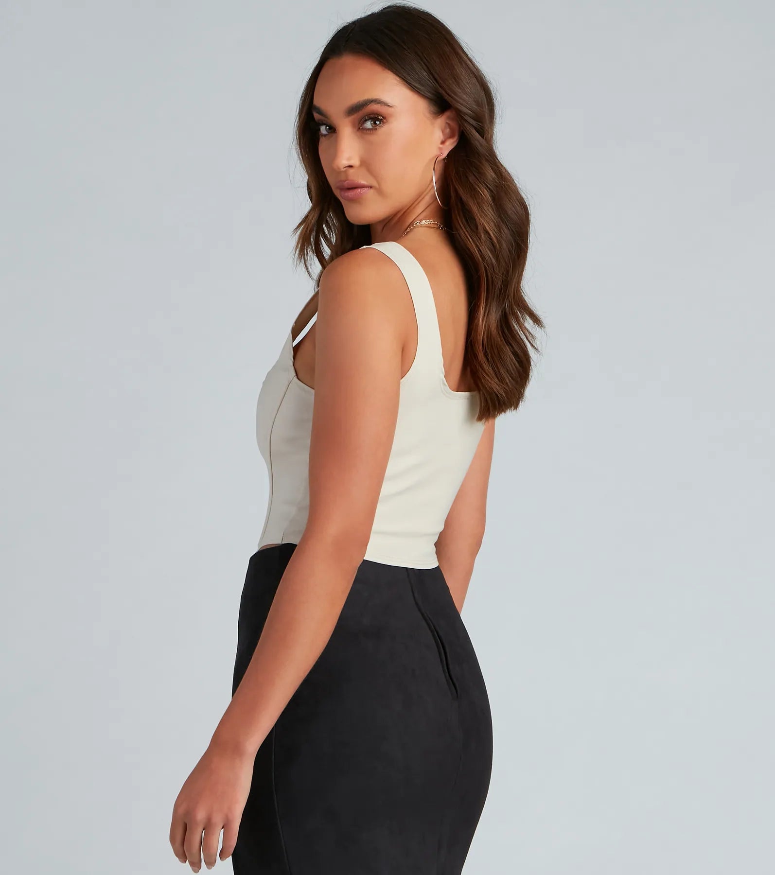 Hook and Eye Corset Crop Top