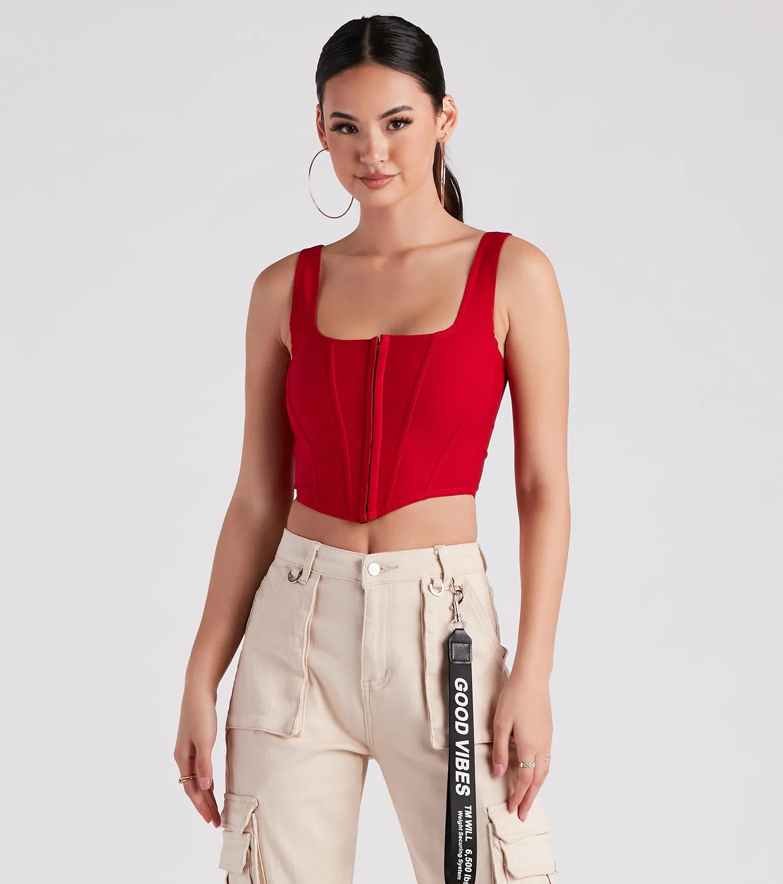 Hook and Eye Corset Crop Top