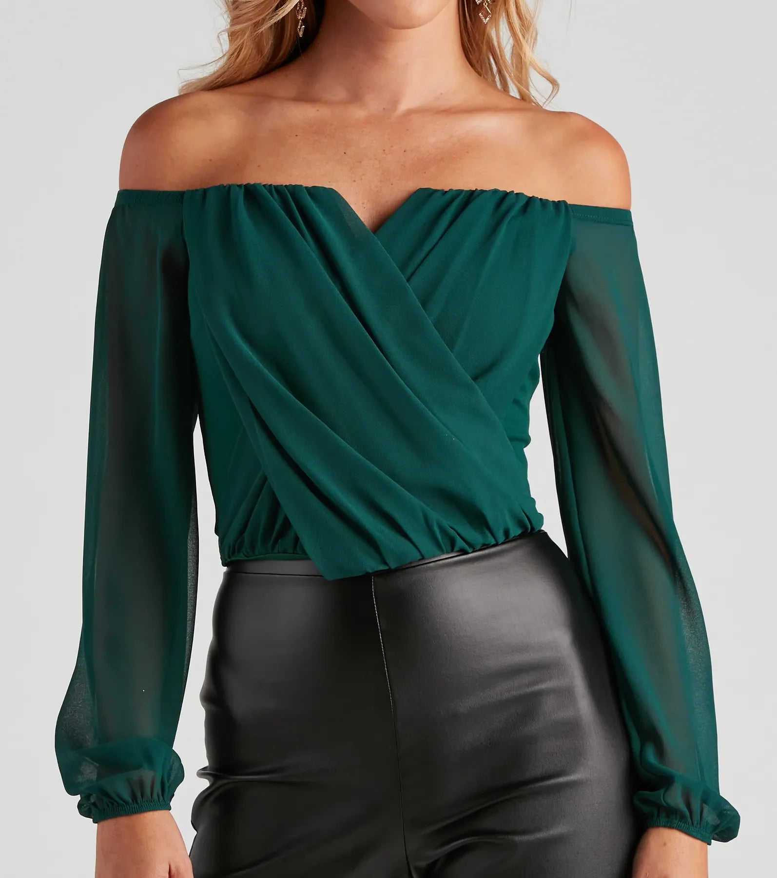 Sophisticated In Chiffon Strapless Top