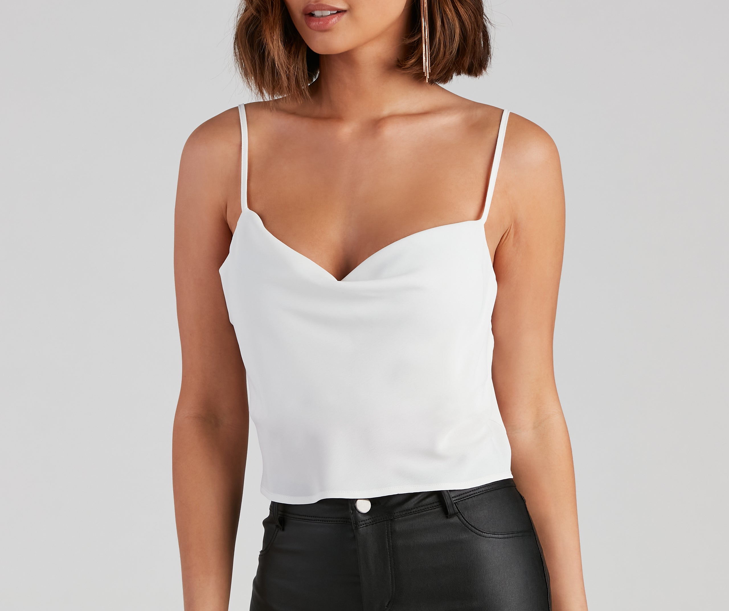 Class Act Cowl Neck Cami Top