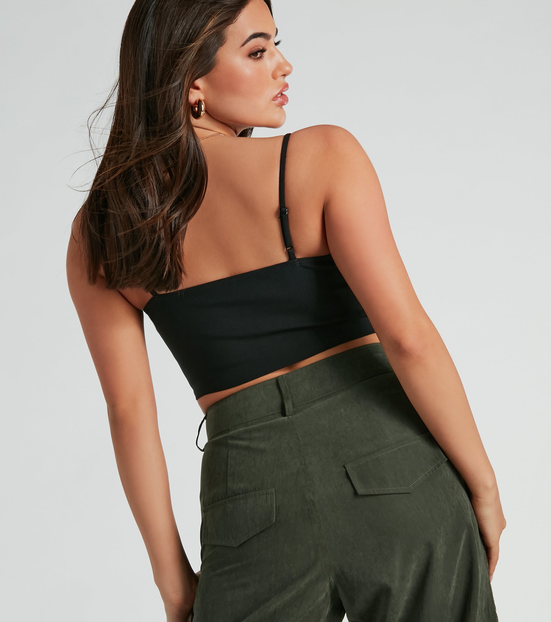 Sweet Stunner Lace V-Neck Woven Corset Top