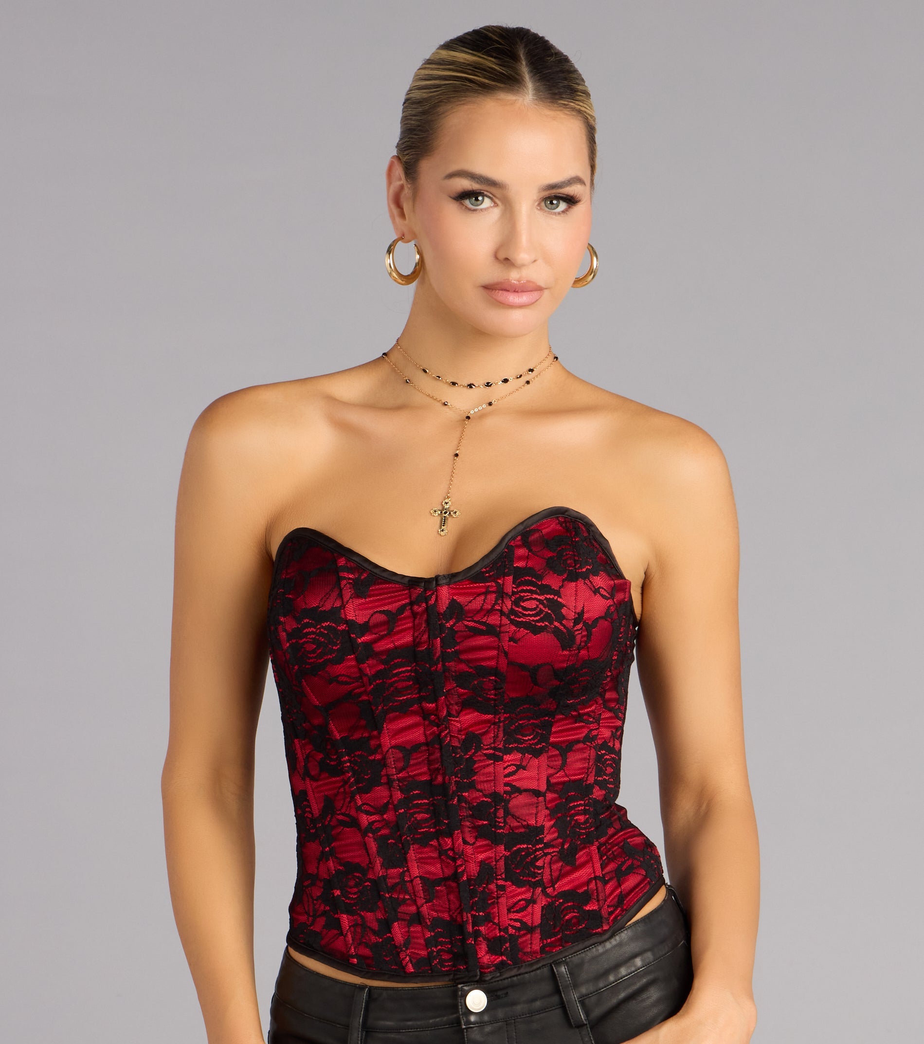 Queen Of Midnight Lace Corset Top