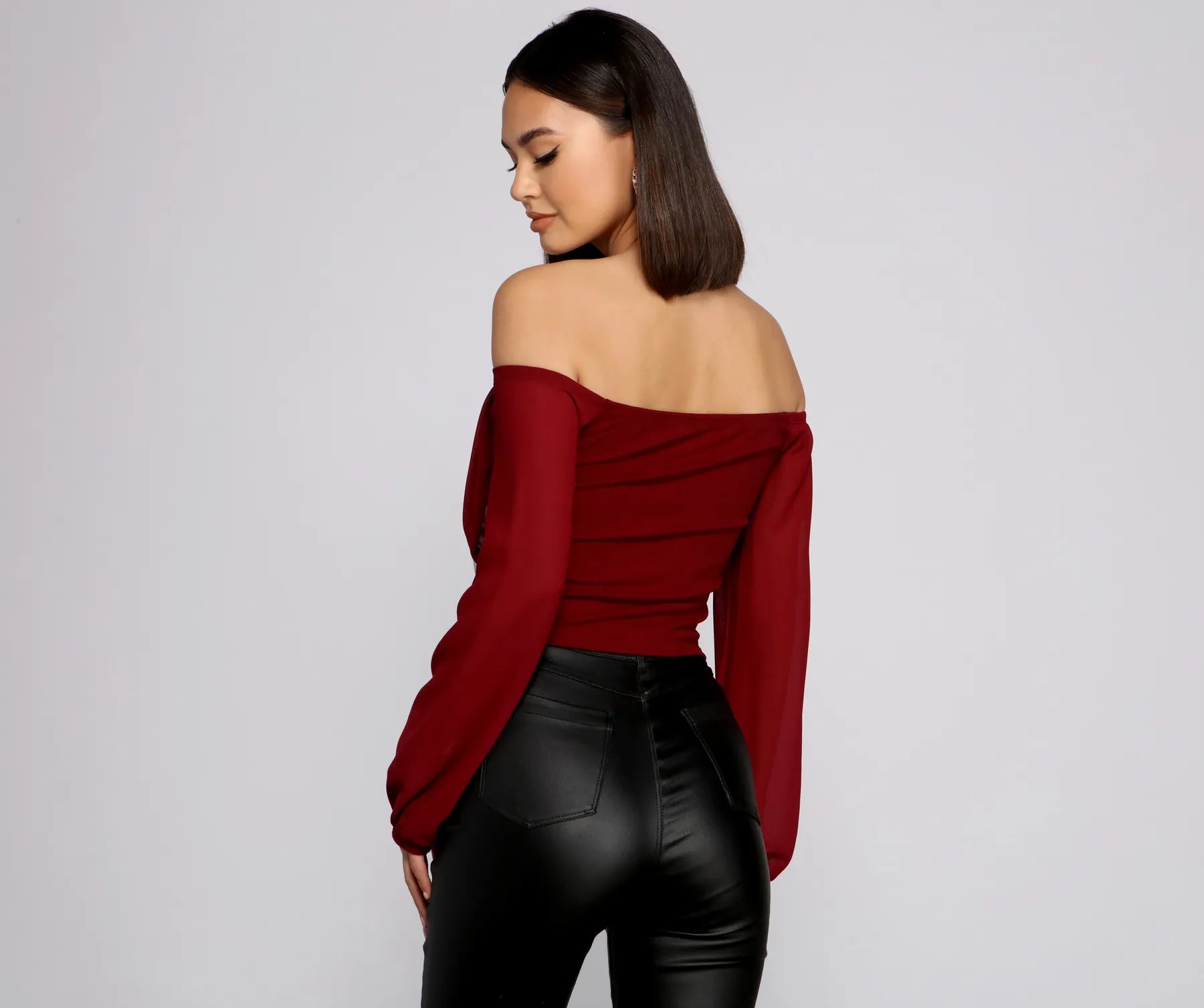 Sophisticated In Chiffon Strapless Top