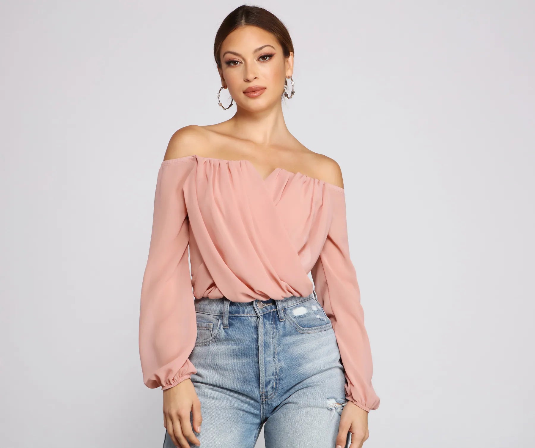 Sophisticated In Chiffon Strapless Top