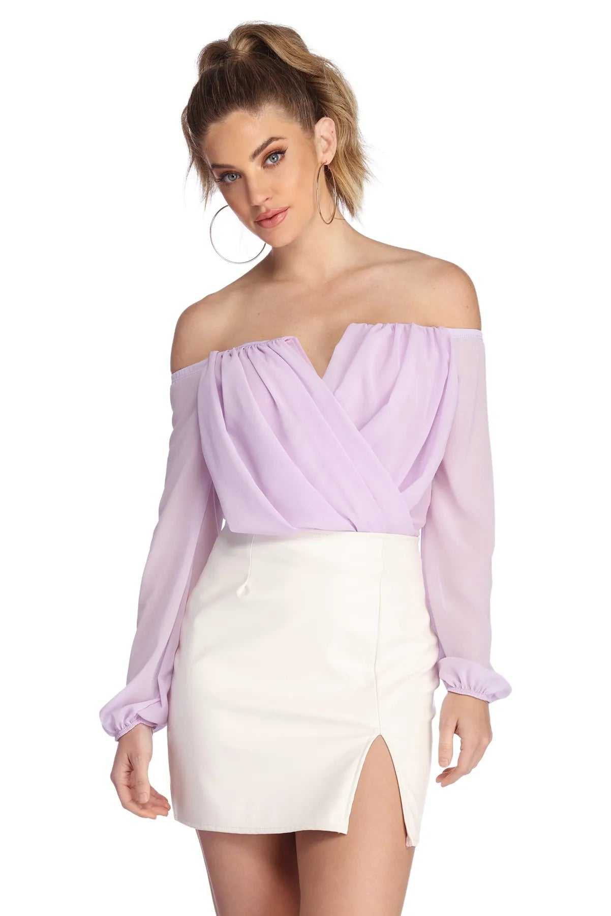 Sophisticated In Chiffon Strapless Top