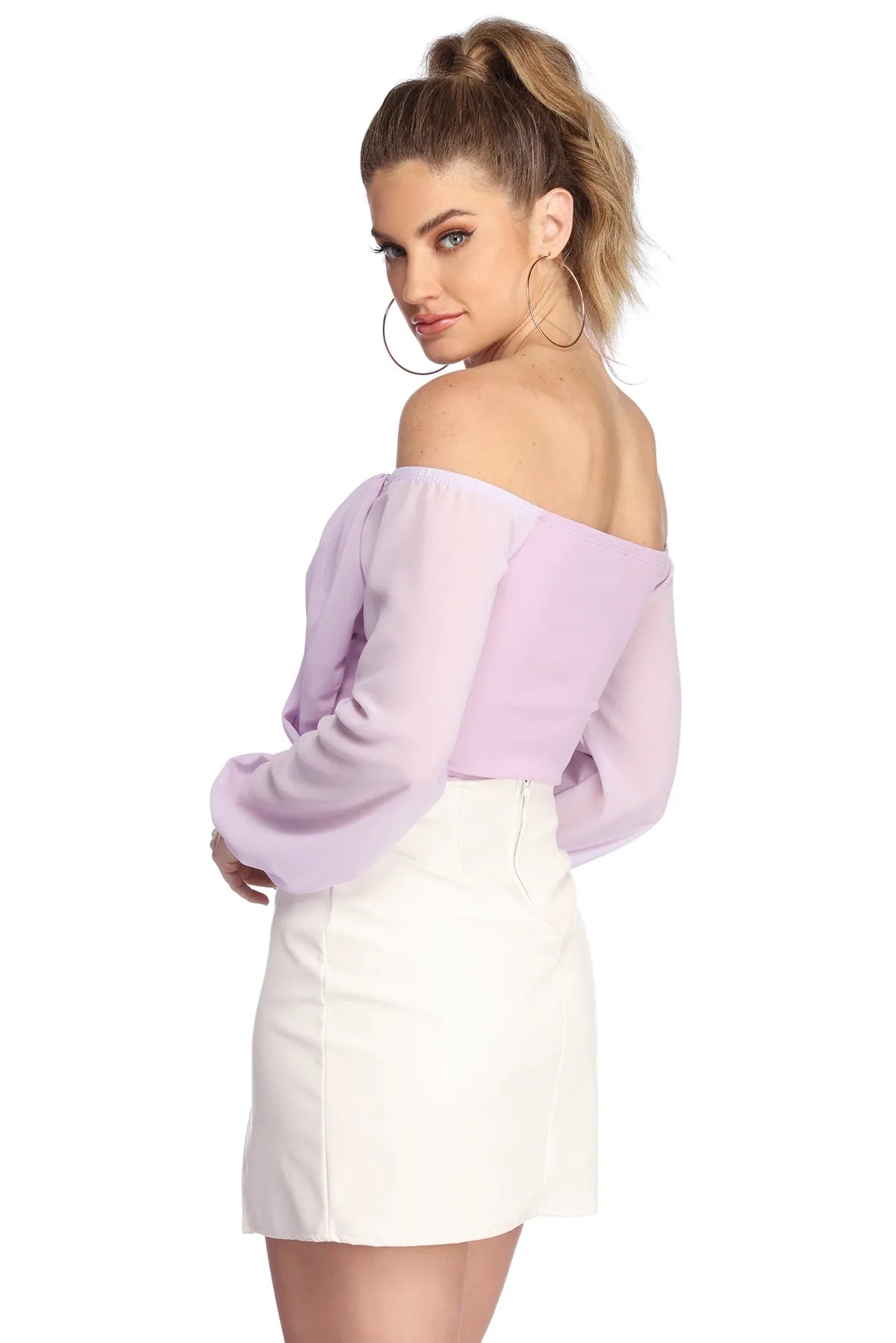 Sophisticated In Chiffon Strapless Top
