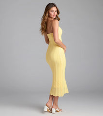 Sea Salt Vibes Halter Crochet Midi Dress