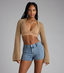 Feeling Breezy Crochet Bolero Sweater