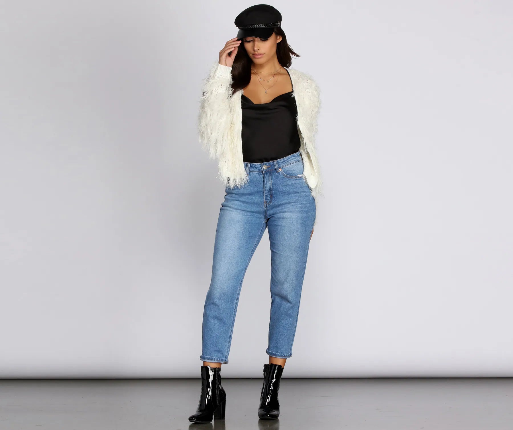 Swag in Shag Knit Cardigan