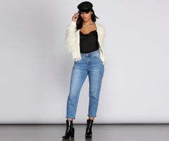 Swag in Shag Knit Cardigan