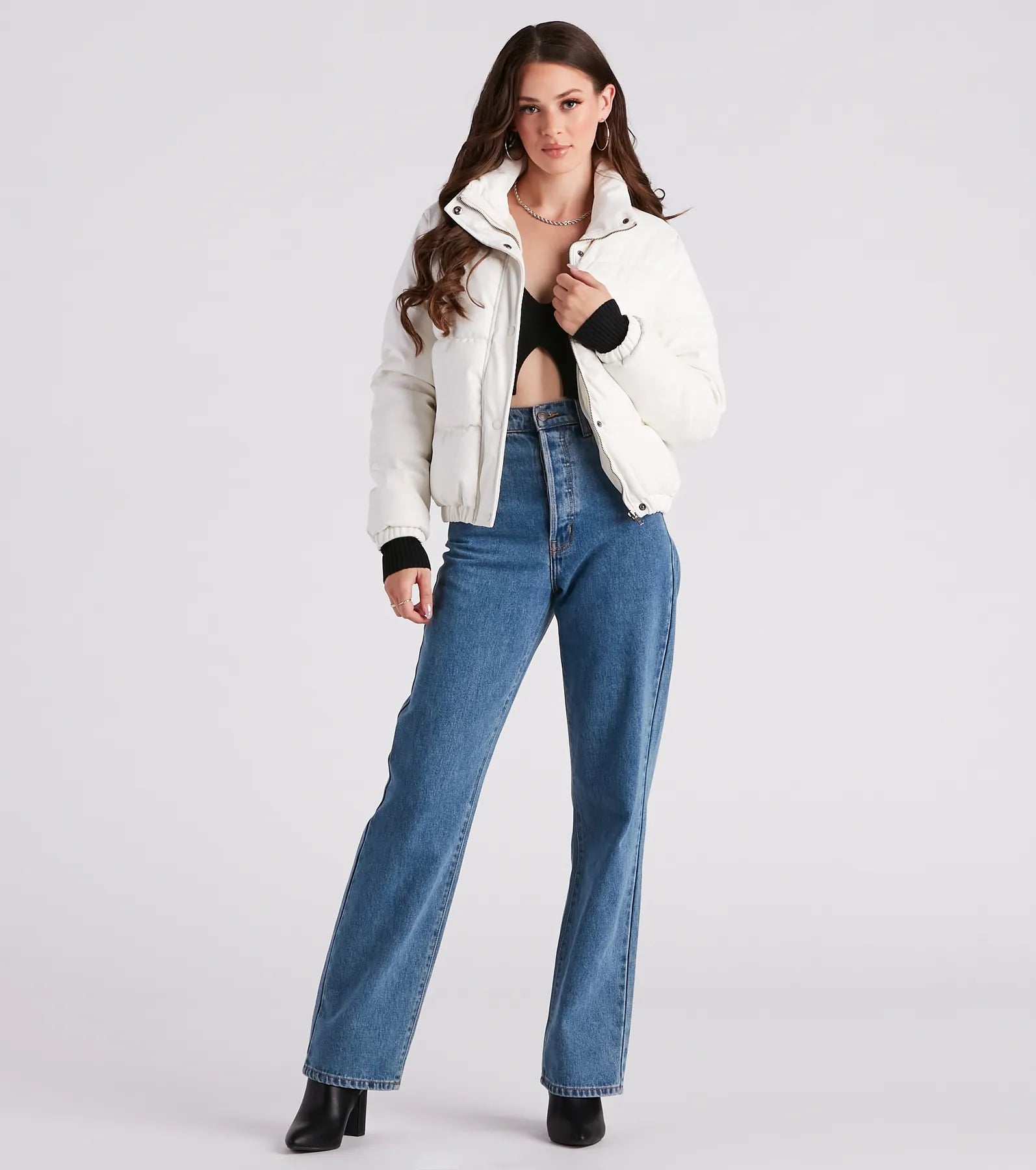 Twice The Love Rib Knit Crop Top