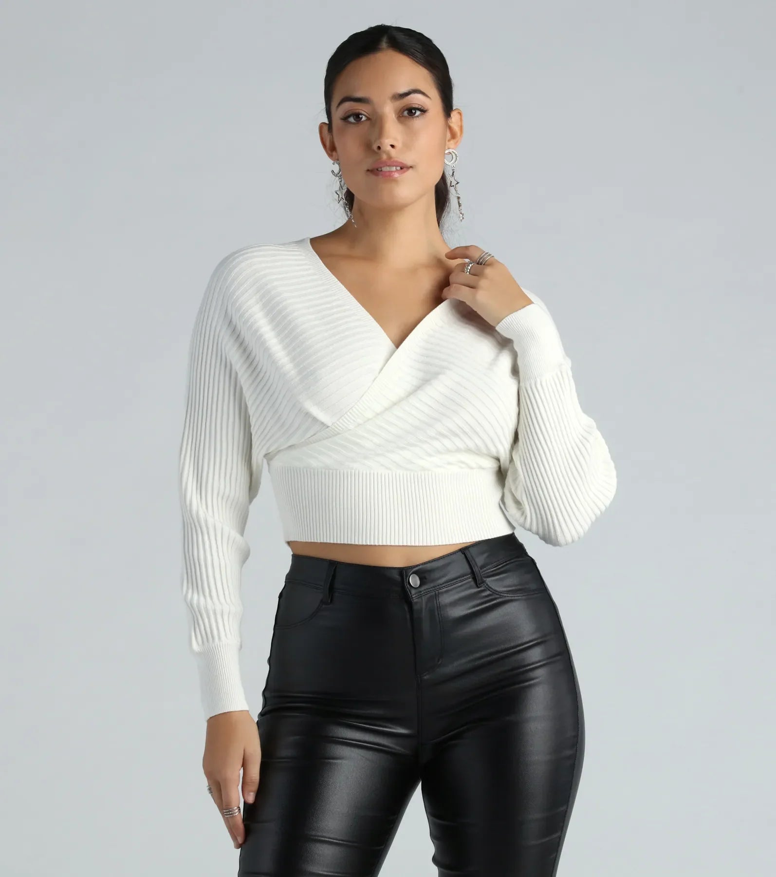 Doll It Up Open Back Ribbed Sweater