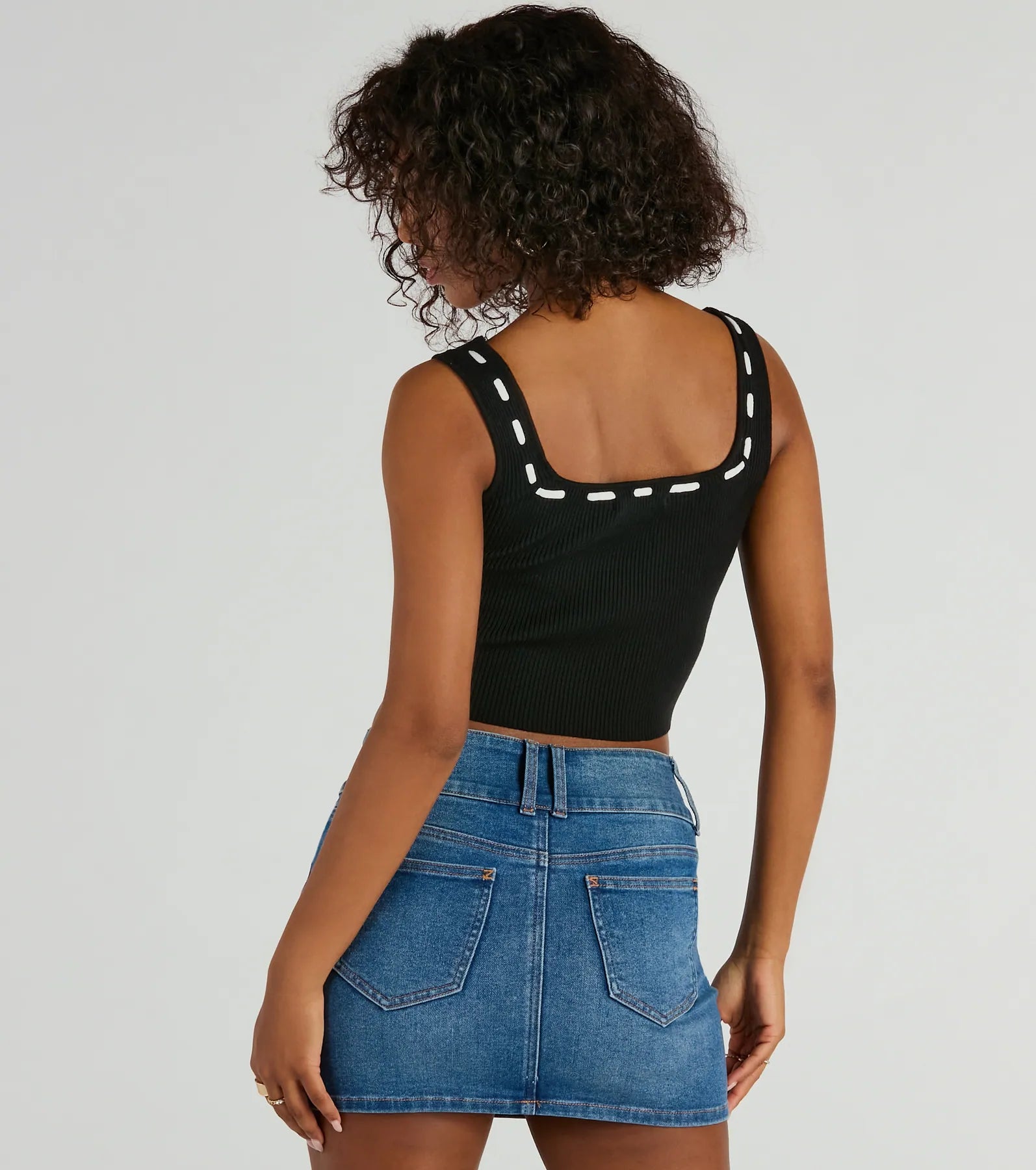 Delicate Perfection Ribbon Bow Knit Tank Top