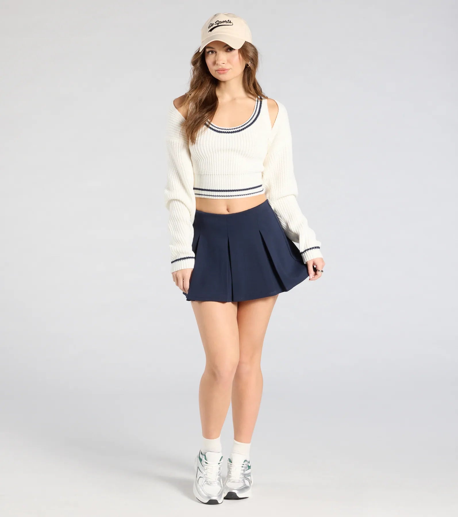 Striped And Stylish Knit Crop Bolero