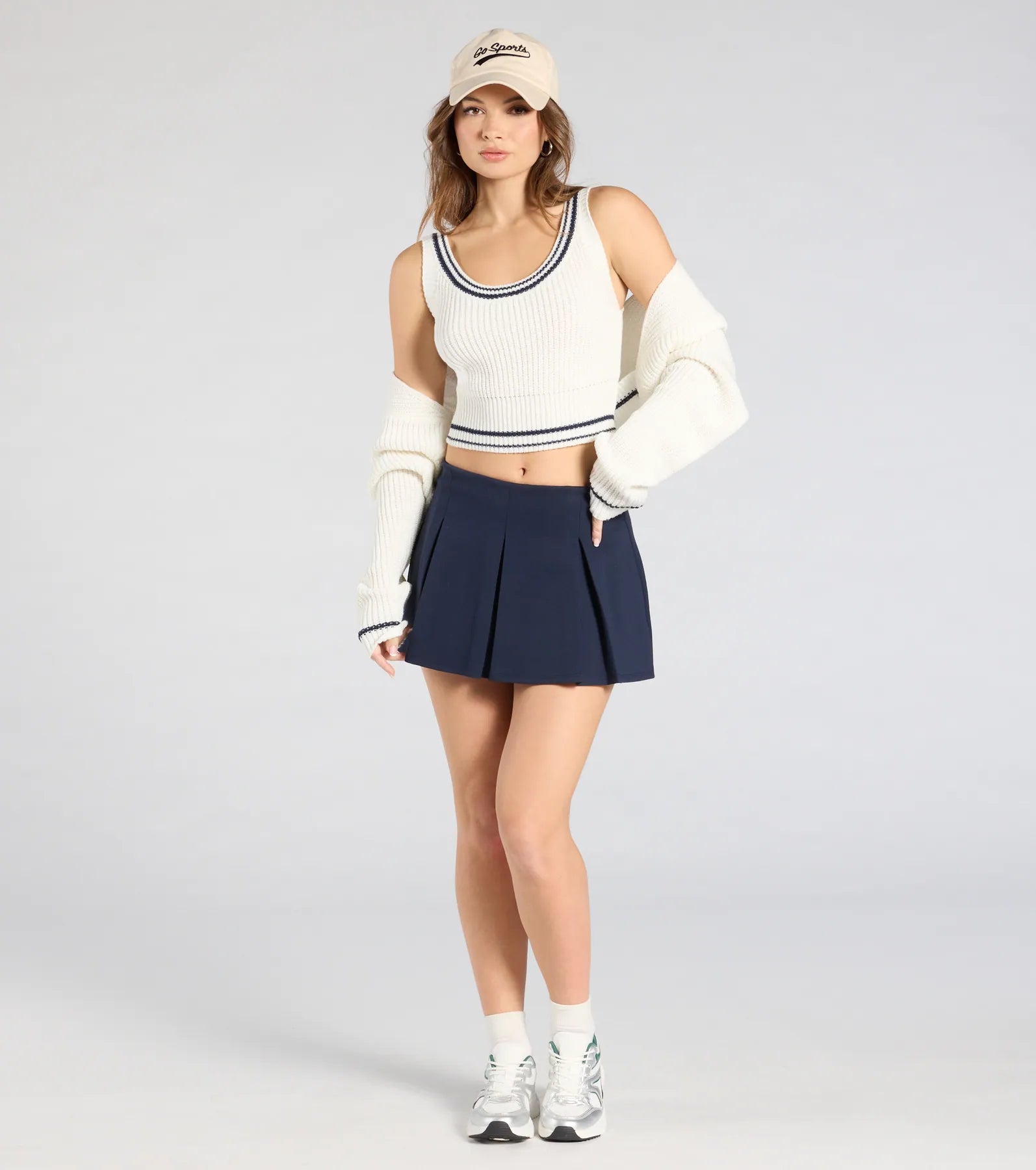 Striped And Stylish Knit Tank Top