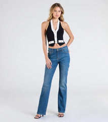 Chicly Defined Halter Button Vest