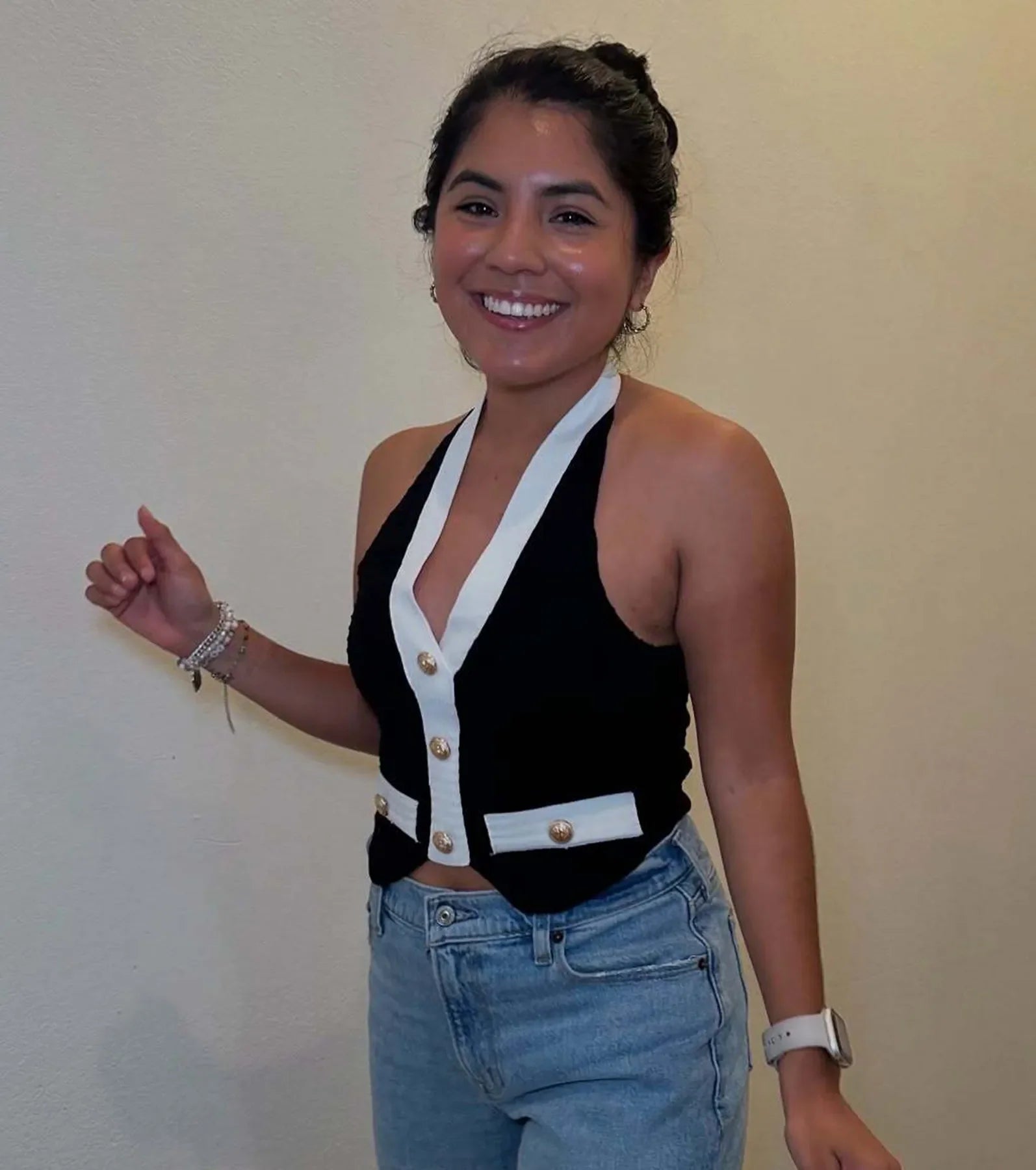 Chicly Defined Halter Button Vest