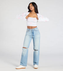 Easy Charm Floral Crop Tube Top