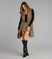 Checkmate Plaid Trench Vest