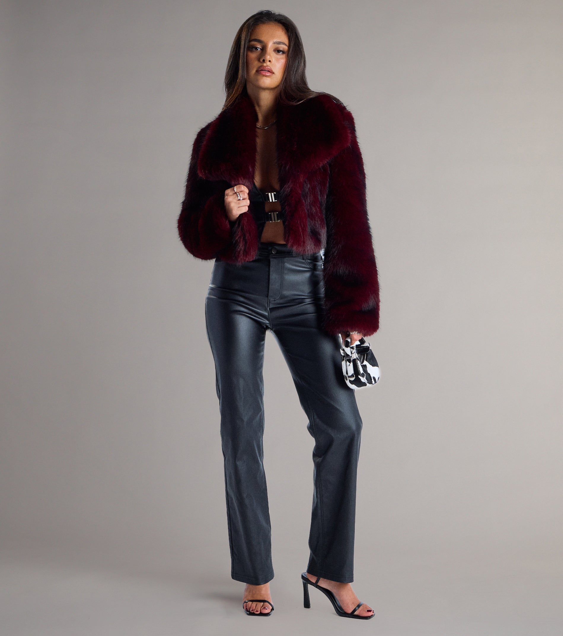 Drama Hour Faux Fur Cropped Jacket