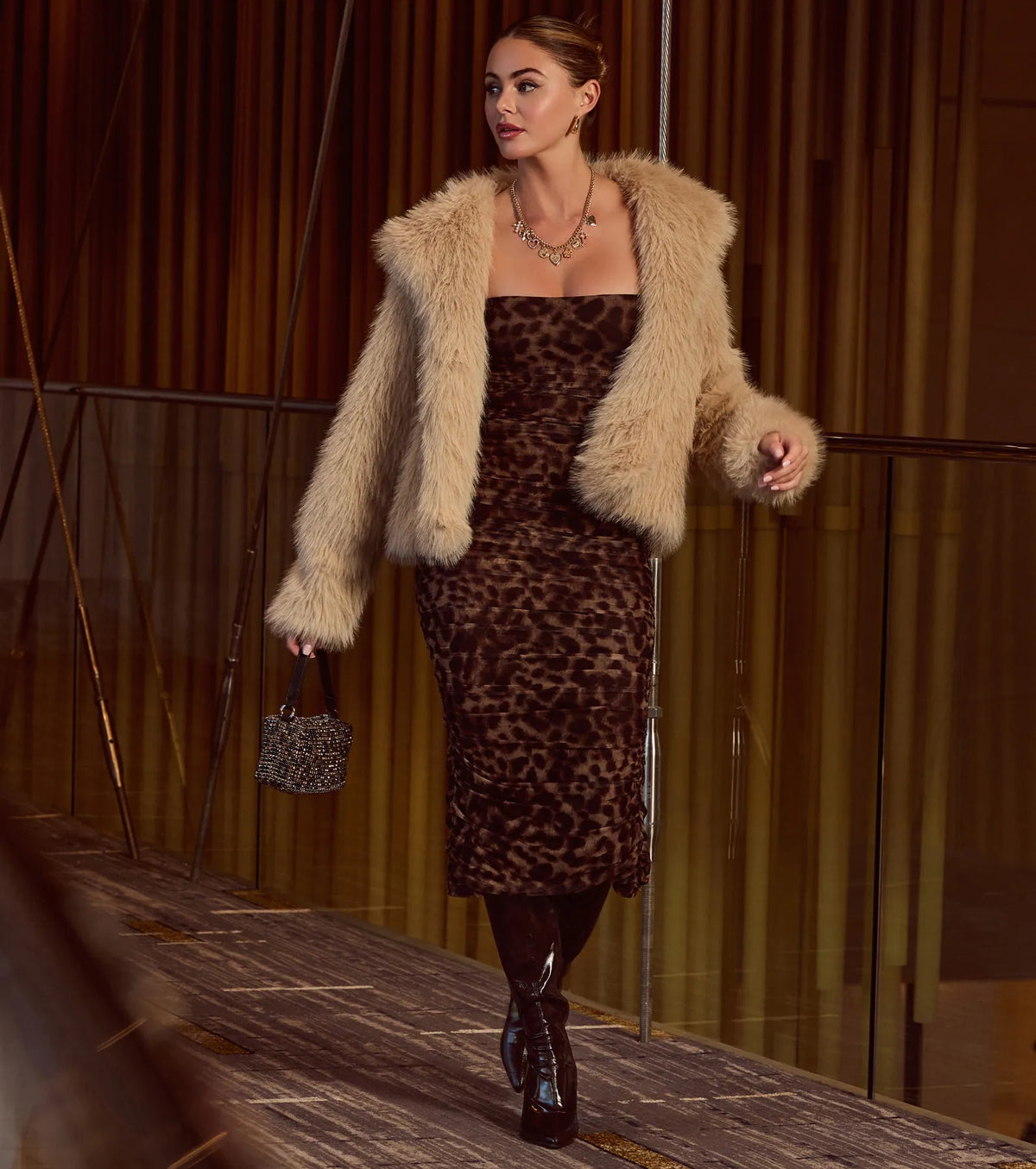 Glam Aura Faux Fur Jacket