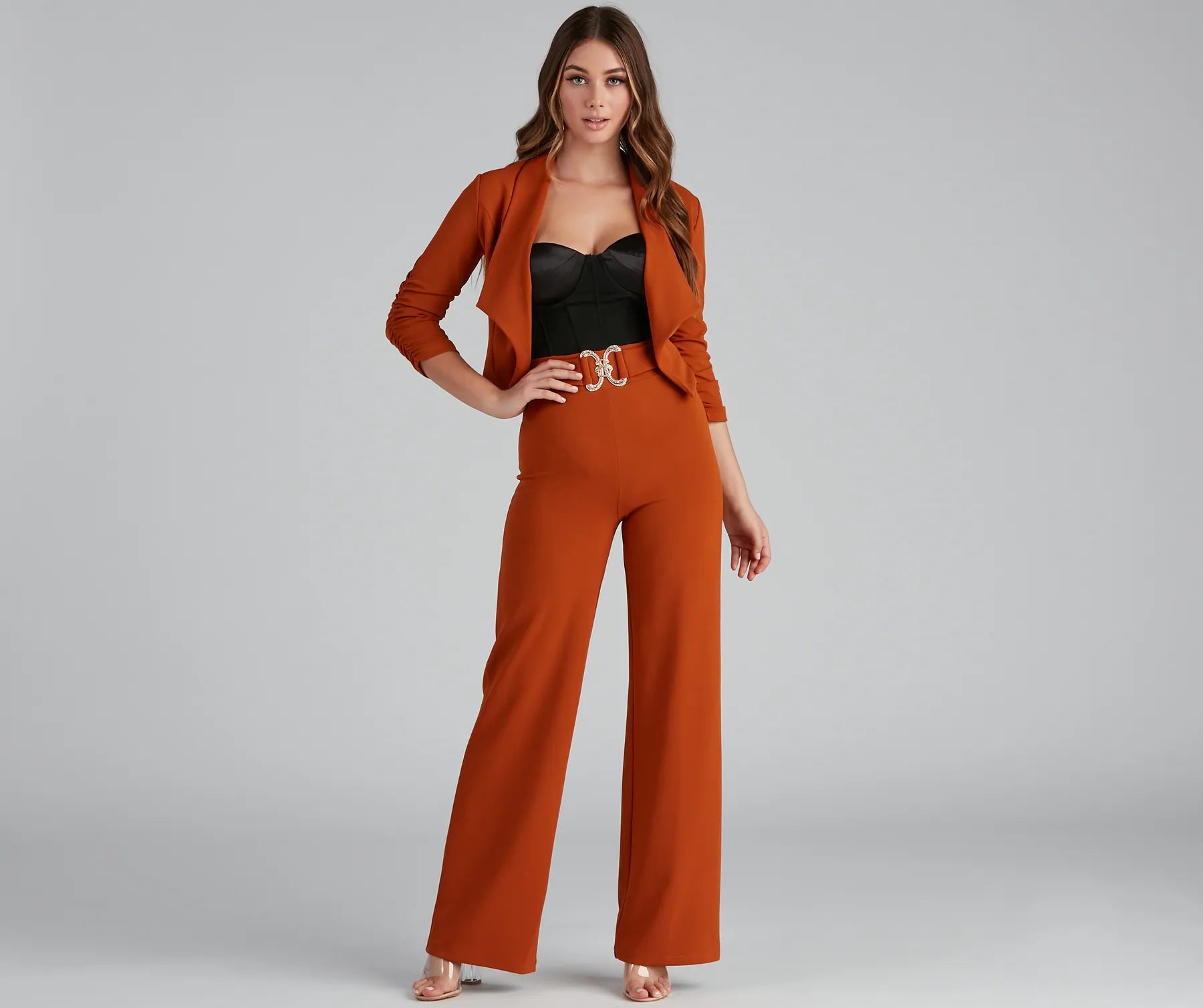 House Of Glam Ruched Blazer