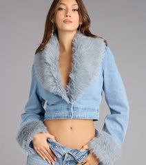 Ice Queen Removable Faux Fur Denim Jacket