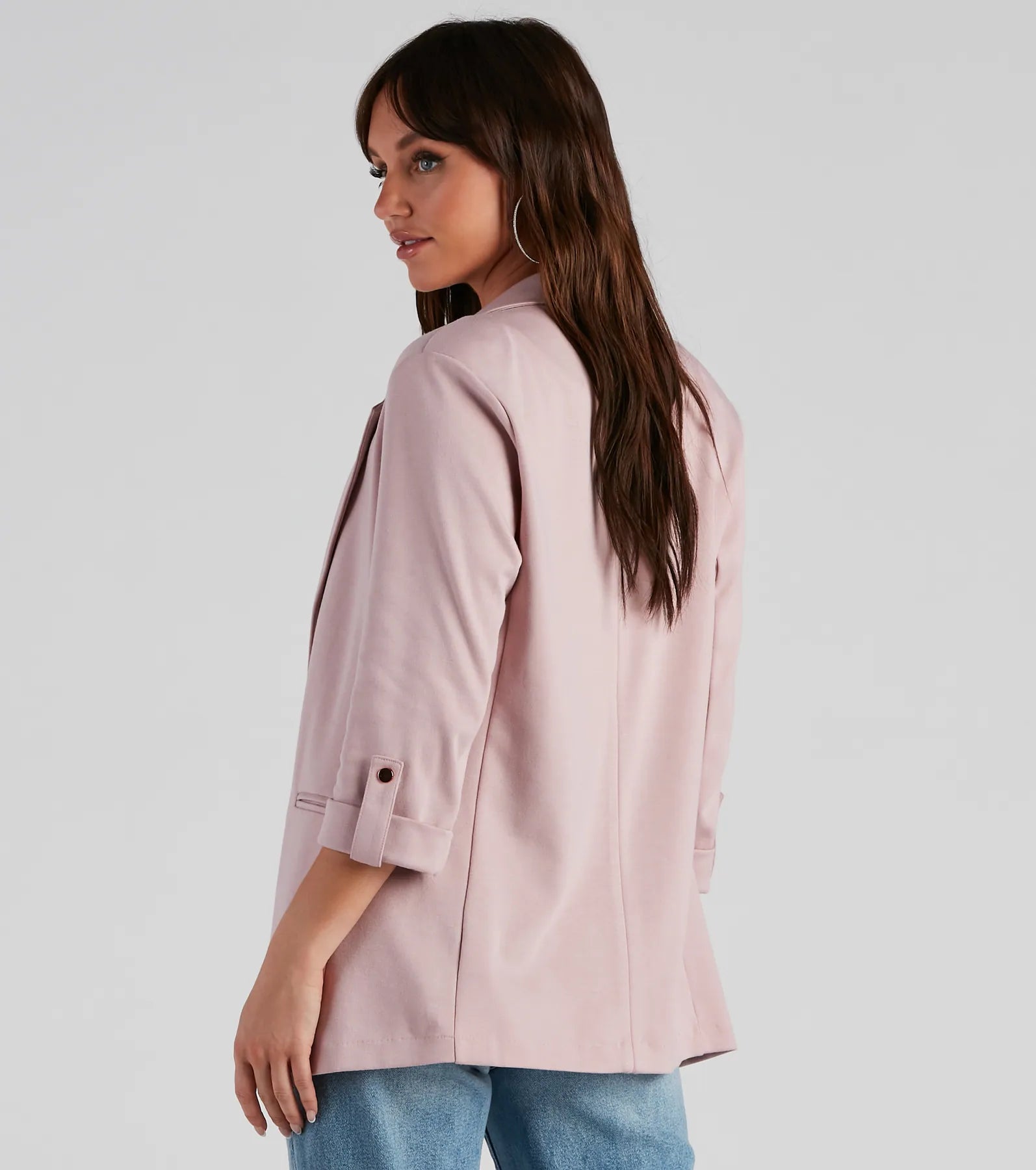 Chic Fit Cuffed Boyfriend Blazer