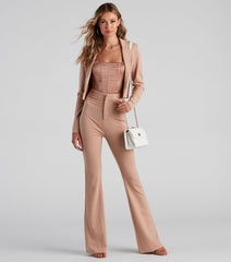 In Office Ponte Crop Blazer