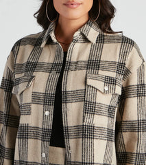 Forever In Plaid Woven Shacket