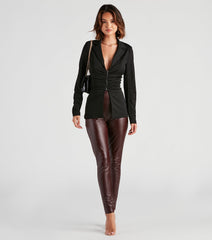 She's The Boss Zip Front Blazer