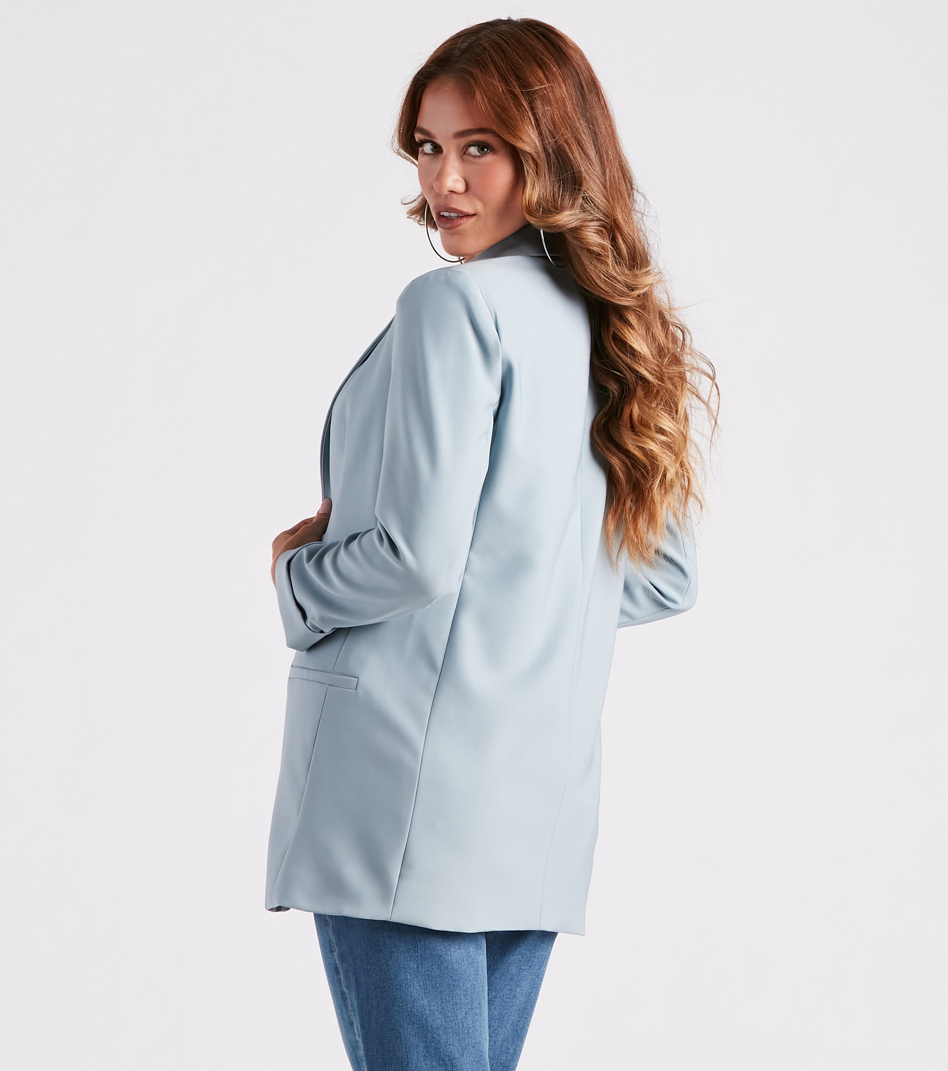 Best In Office Woven Boyfriend Blazer