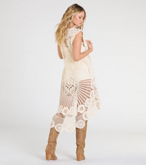 Somewhere Fun Crochet Vest Duster