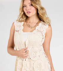 Somewhere Fun Crochet Vest Duster