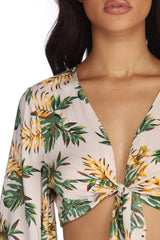 Paradise Tie Front Blouse