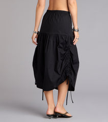 Sweet Stroll Ruched Midi Skirt