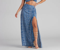 Girl's Trip Boho Slit Maxi Skirt