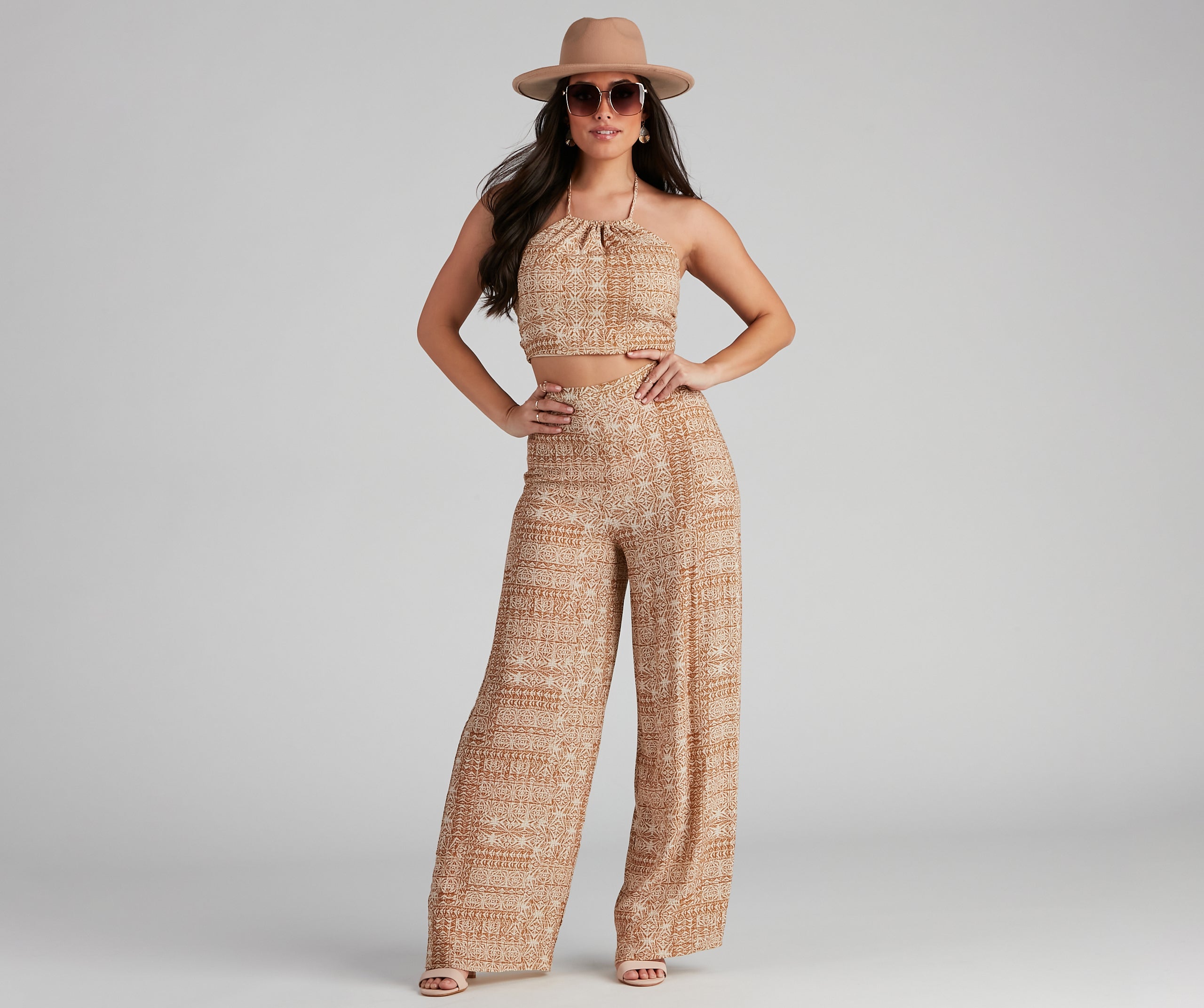 Sandy Beaches Boho Wide Leg Pants