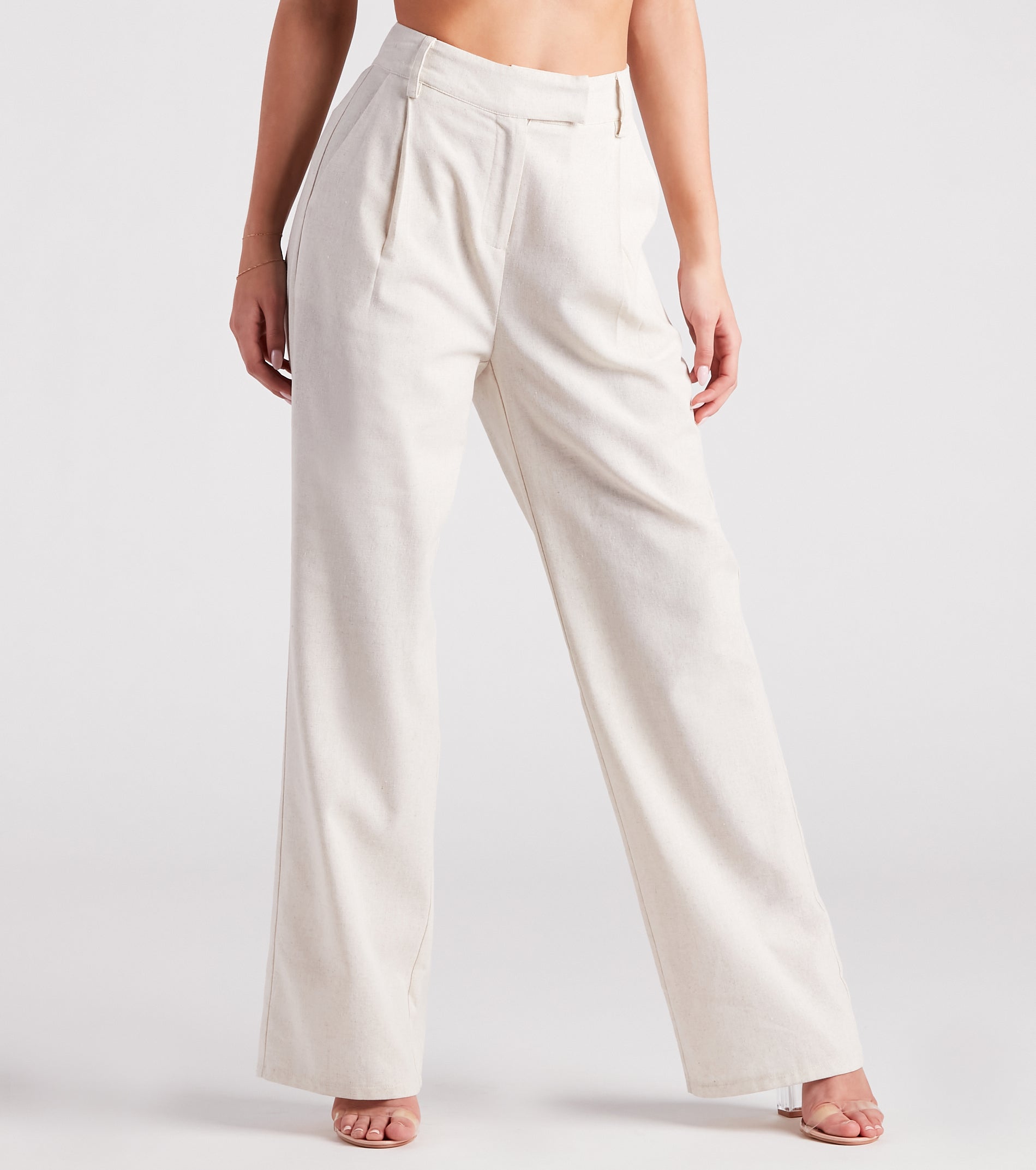 Make The Shift Linen Wide-Leg Trouser Pants