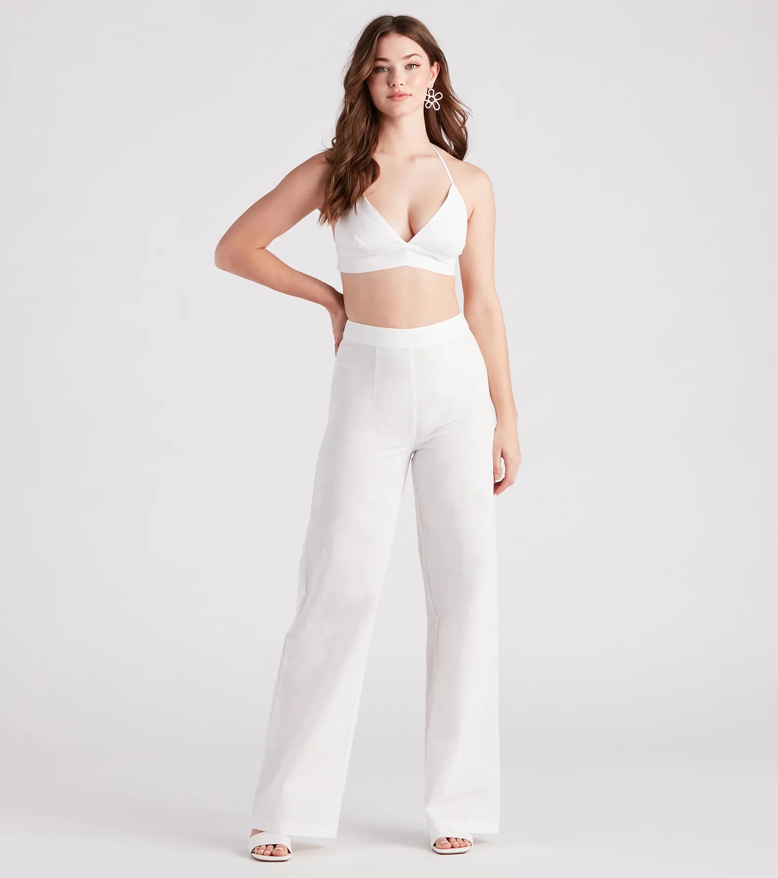 Meet In The Hamptons Linen Wide Leg Pants