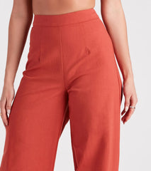 Meet In The Hamptons Linen Wide Leg Pants