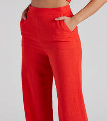Worth It Linen Wide-Leg Pants